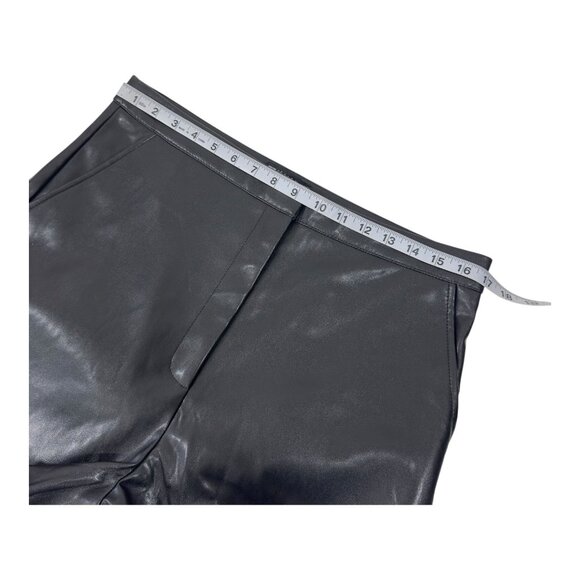 ASOS Design Black Faux Leather Flared Pants Women’s Size US 12 - Picture 4 of 12